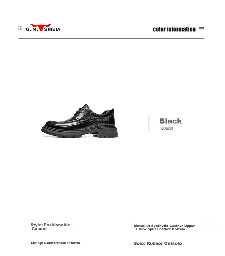Bull Family Men's British Style Business Formal Leather Shoes Soft Sole Versatile Derby Shoes Commuting Wedding Groom Shoes 28