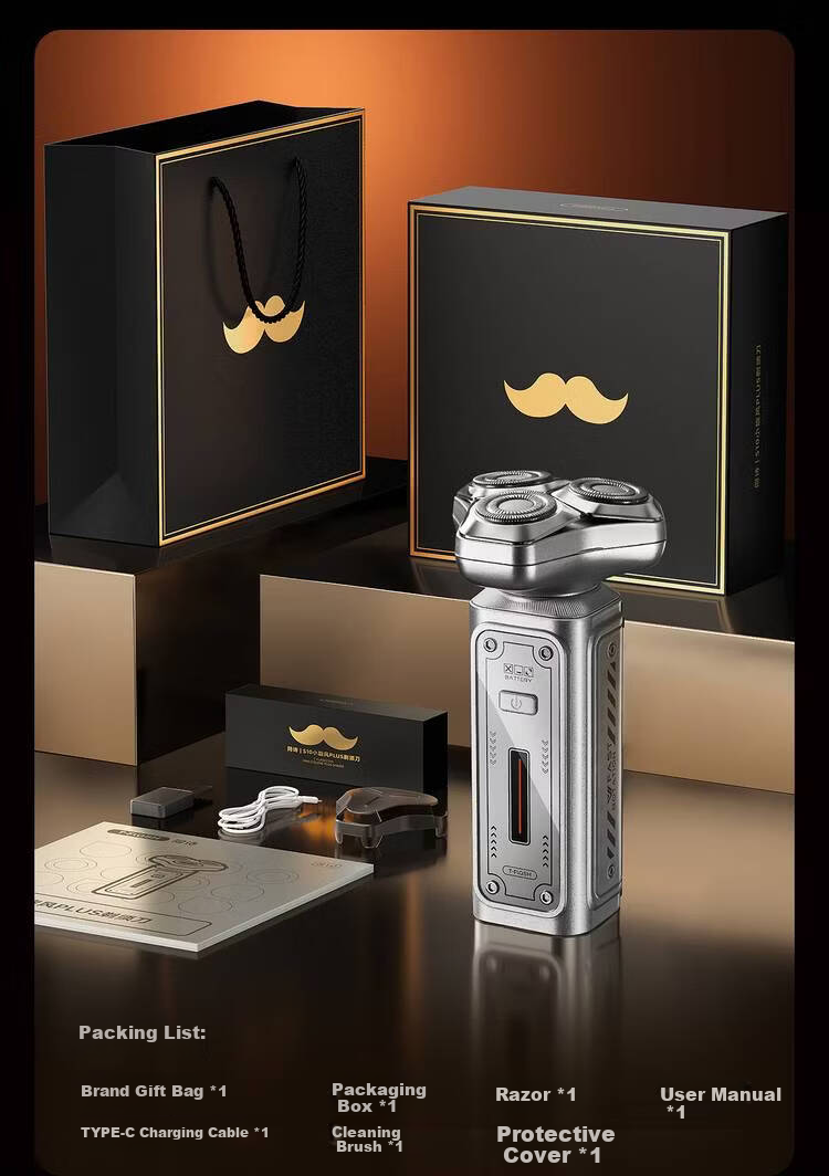 T-FLASH S10 Mini Cyclone Electric Shaver for Men 2026 New Travel Portable Three-Head Black Technology Razor Practical Birthday Gift for Husband Boyfriend 29