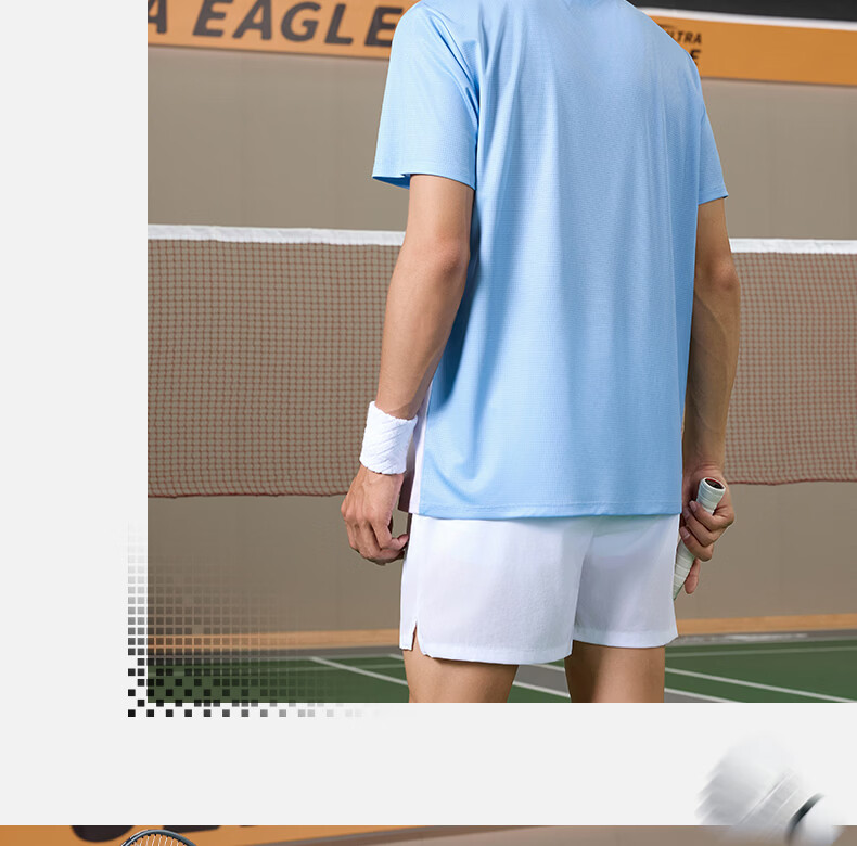 361° Men's T-Shirt Spring Summer Winning Badminton Quick-Dry Loose Printed Short Sleeve Top 652627102-1 14