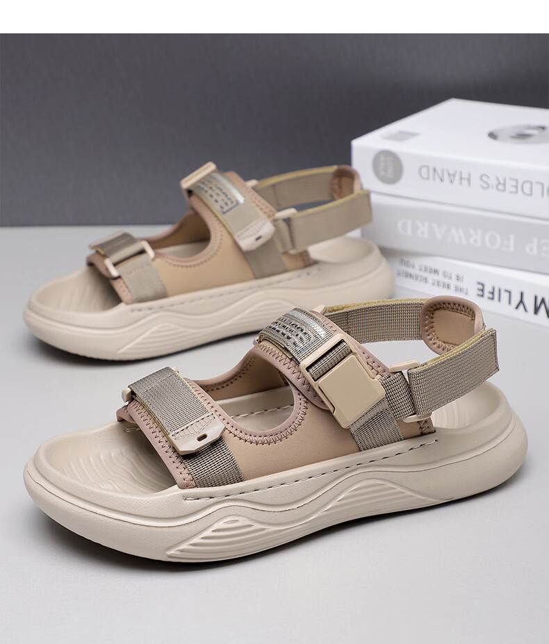 MEXICAN Spring Summer New Breathable Men's Sandals Lightweight Versatile Outdoor Sports Casual Shoes Black 39 18