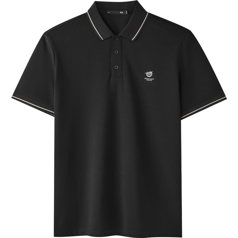 HLA Hailan Home Men's Short Sleeve Polo Shirt 26 Shining Space Series Cooling Short Sleeve Summer Shirt