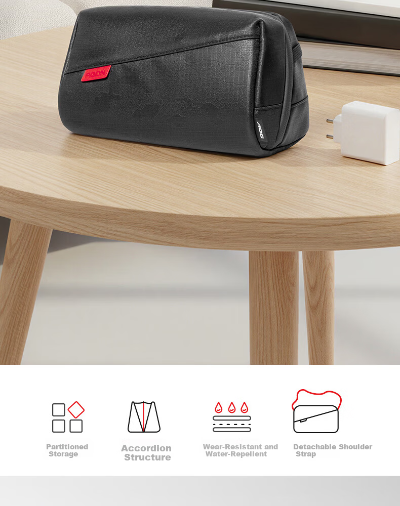 AOC Digital Storage Bag Casual Crossbody Lightweight Portable Water-Resistant Travel Electronics Bag 1