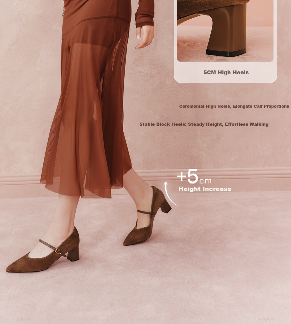 TATA 2026 Spring Mall Style Brown Low-Cut Casual Mary Jane Shoes for Women Size 36 6