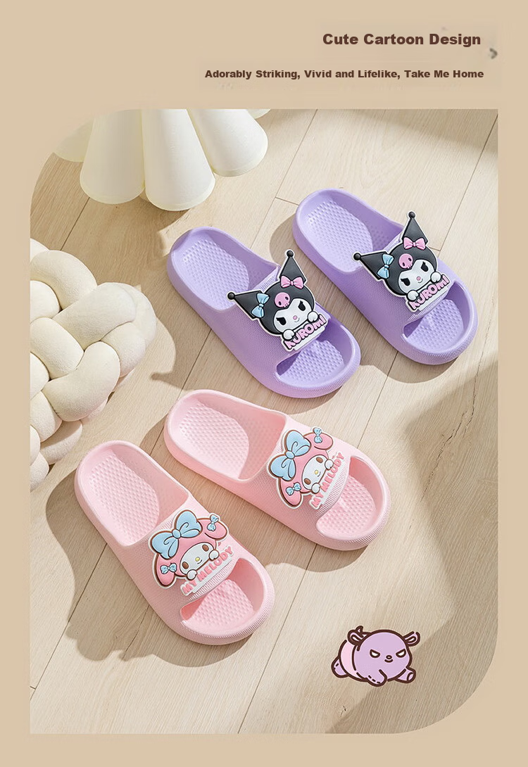 Hello Kitty Children's Summer Indoor Non-Slip Girls' Slippers Parent-Child Style 252641ZS Size 38 5