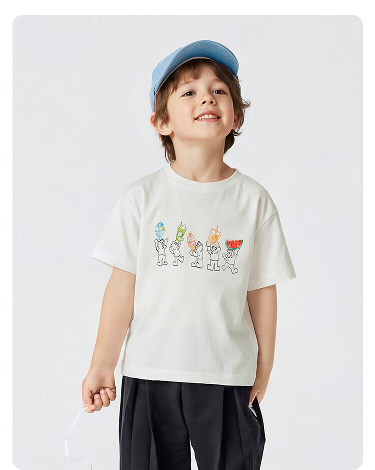BALABALA 【balaOne】 Quick-Dry Short Sleeve T-Shirt Boys Girls Big Kids 2026 Summer Trend 208226117201 10
