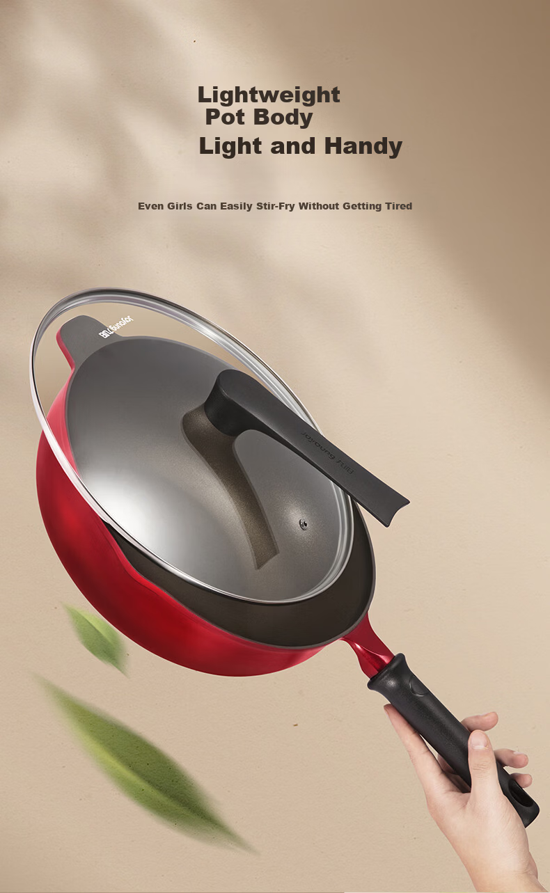 Joyoung 32cm Titanium Non-Stick Frying Pan for Home Cooking Compatible with Induction and Gas Stoves 2