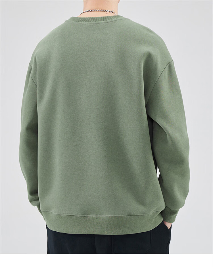 MARK FAIRWHALE Men's Sweatshirt Spring Autumn American Style Casual Long Sleeve T-Shirt Black L 12
