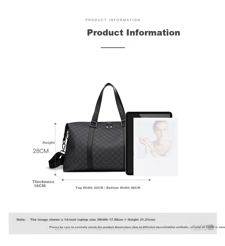 MEXICAN Men's Large Capacity Travel Bag Handheld Short Trip Business Luggage Casual Sports Gym Lightweight Crossbody Bag 7