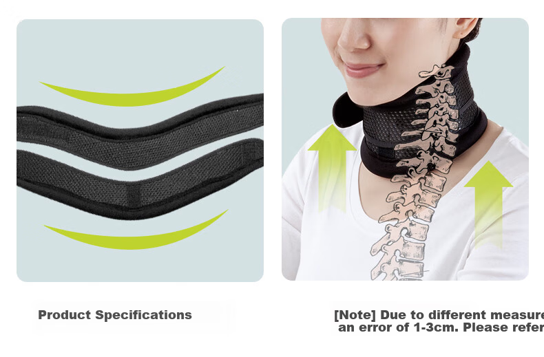 AURBOSHI Korean Imported Neck Brace Cervical Collar Neck Support Neck Warmer Unisex Cervical Spine Fixator Gray Neck Brace L 4
