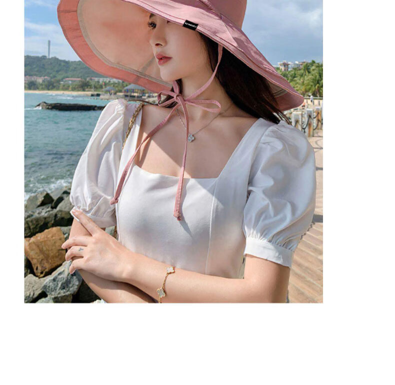 RED DRAGONFLY Women's Sun Protection Hat with Extra Large Brim Reversible Bucket Hat Summer UV Protection Outdoor Cycling Sun Hat 15