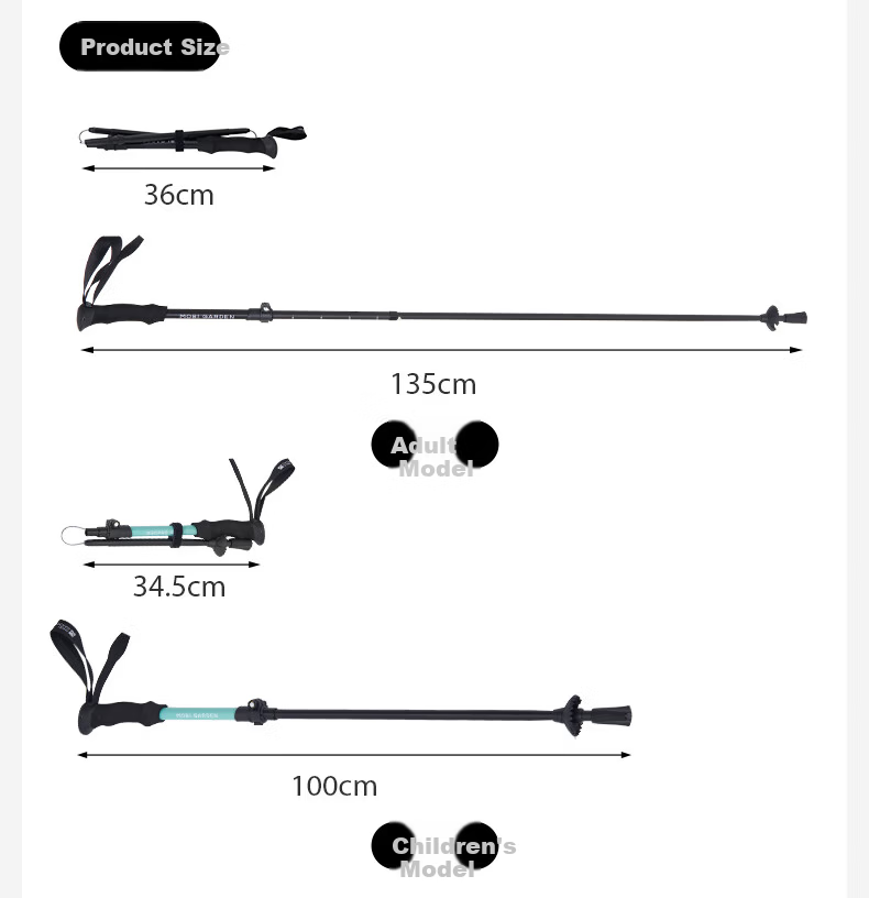 MOBIGARDEN Expedition Hiking Pole Outdoor Aluminum Alloy Folding Trekking Pole NX25667012 Lava Orange 18