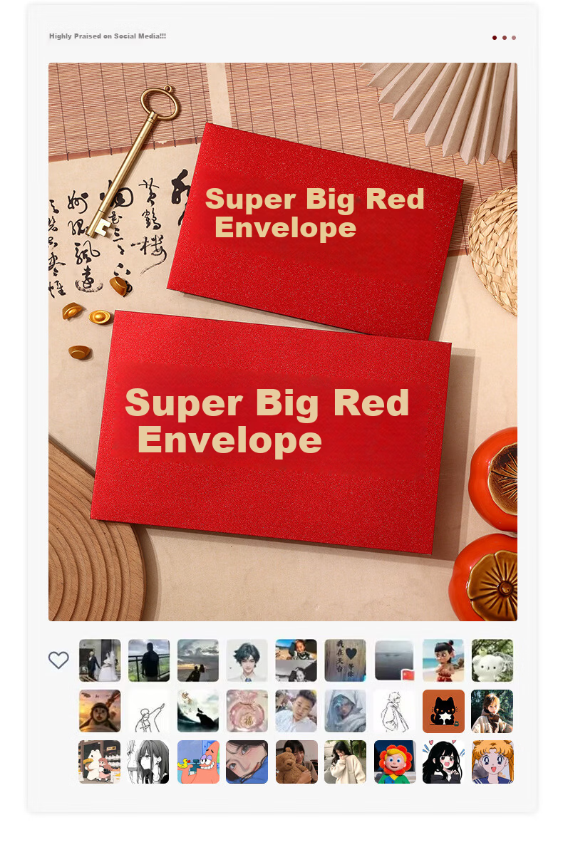 Kongsheng 2026 Year of the Horse Creative Large Red Envelope One Billion Lucky Money Bag Ten Thousand Yuan Red Packet Goddess Festival Gift 3