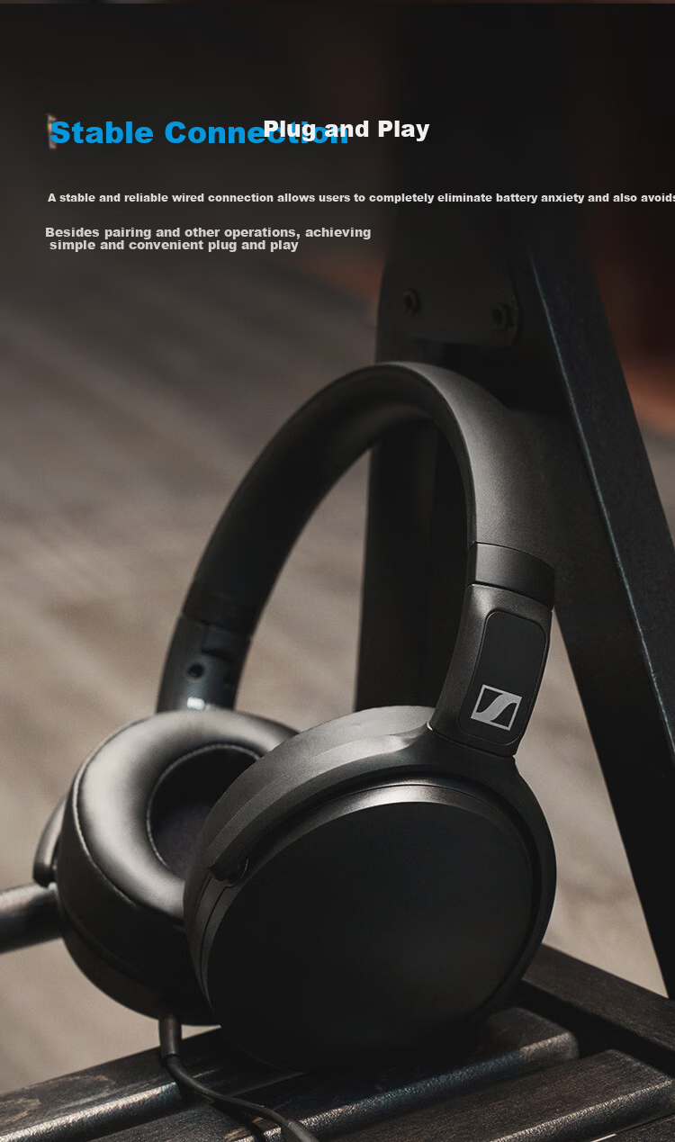 Sennheiser HD 400S Wired Over-Ear Music Gaming Headphones Black 618 Gift 5