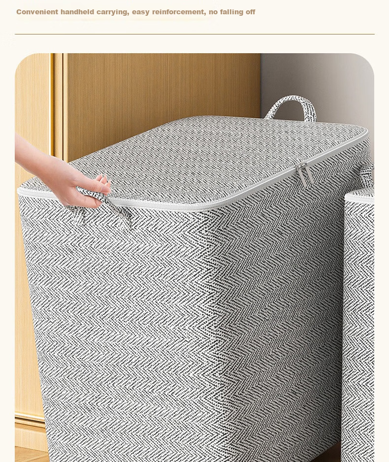 Bingyou Large Capacity Clothes Storage Bag Quilt Storage Box Organizer Moving Packing Storage Basket Box Tool 6
