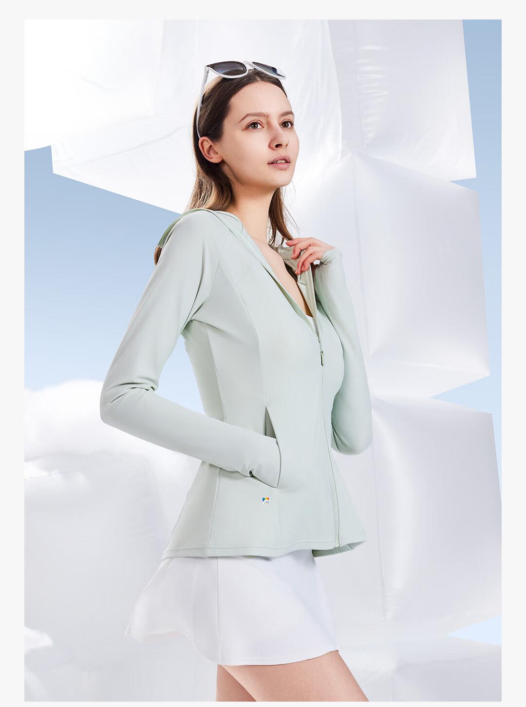 SUPIELD Full Spectrum Professional UV Protection Slim Fit Waist-Defining Sun Protection Jacket for Women, Arctic Gray, Size S 21