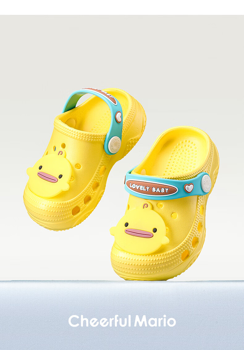 Cheerful Mario Kids Summer Slippers Boys Girls Toddler Cartoon Beach Sandals Non-slip Soft Sole Indoor Closed-toe Baby Clogs 19