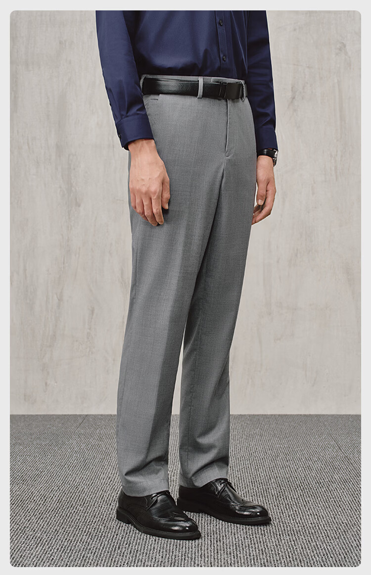 JD Jingzao Cool Wool Tencel Men's Casual Pants Summer Wrinkle-Free Straight Business New Black 34 12