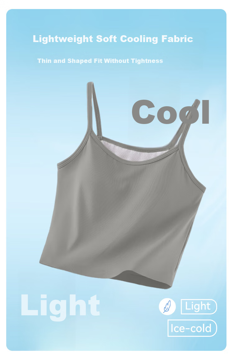 FitonTon Women's Seamless Ice Silk Camisole with Chest Pad, Backless Bra-Free Innerwear, Basic Layering Tank Top 2