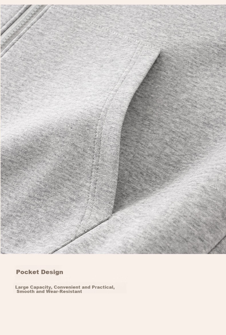 Baleno Heavyweight Zipper Hoodie Men Fleece Lined Hooded Jacket Men's Autumn Winter Loose Thick Casual Outerwear 13