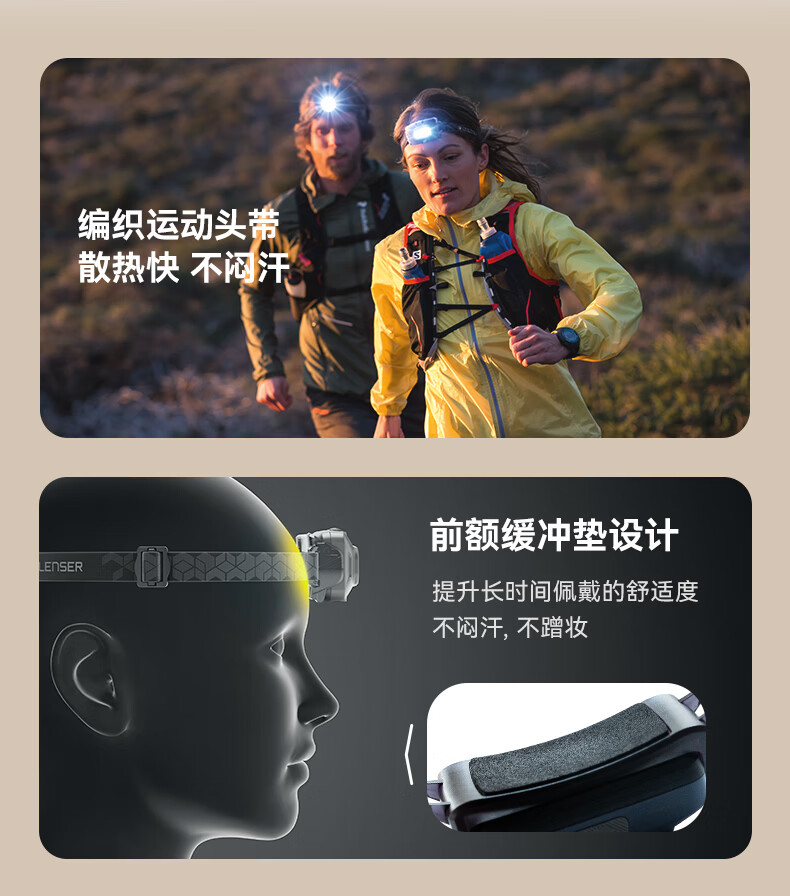 LED LENSER High-Intensity Headlamp HF4R, Outdoor Night Fishing Light, Beach Combing Light, Mountain Climbing Light, Long-Lasting Battery Life, Waterproof, Off-Road Hiking 3