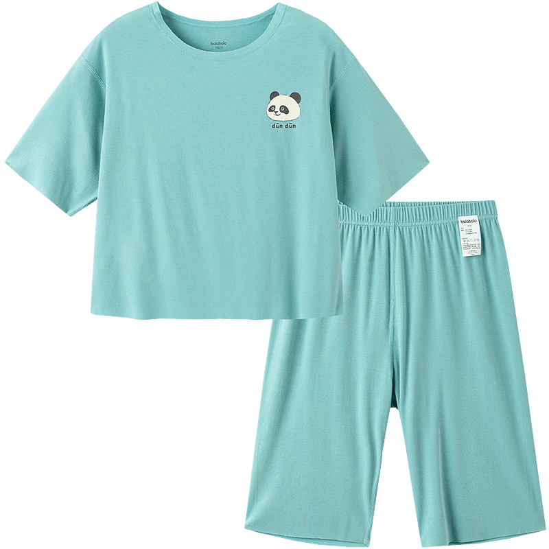 Balabala Baby Summer Pajama Set Air Conditioning Clothes Boys Girls Homewear Soft Skin-Friendly Adjustable
