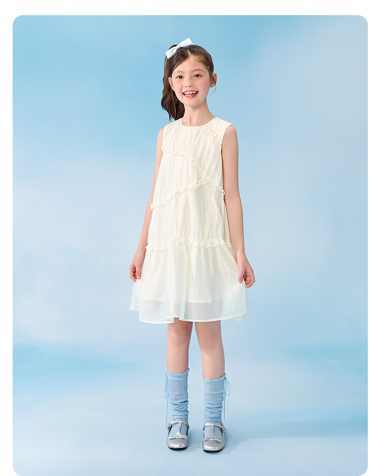 Balabala Kids Sleeveless Dress 2026 Summer New Girls Princess Dress Sweet Fashionable 21