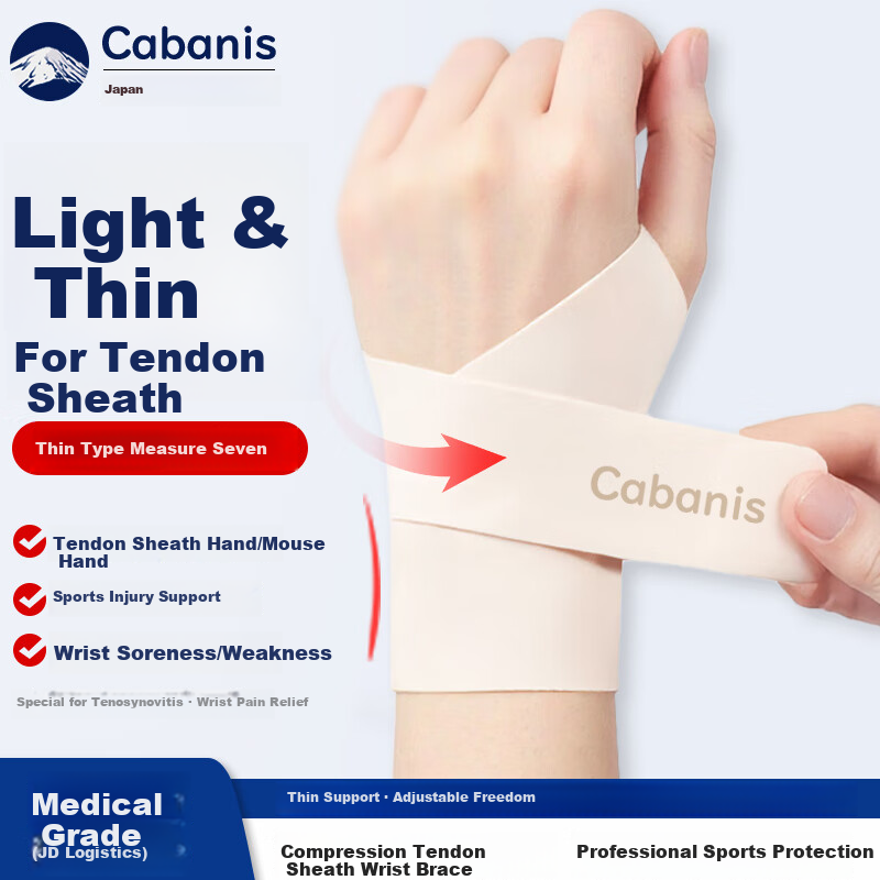 CABANIS Japanese Medical Tendonitis Wrist Brace TFCC Wrist Thumb Support Compression Anti-Sprain Protector
