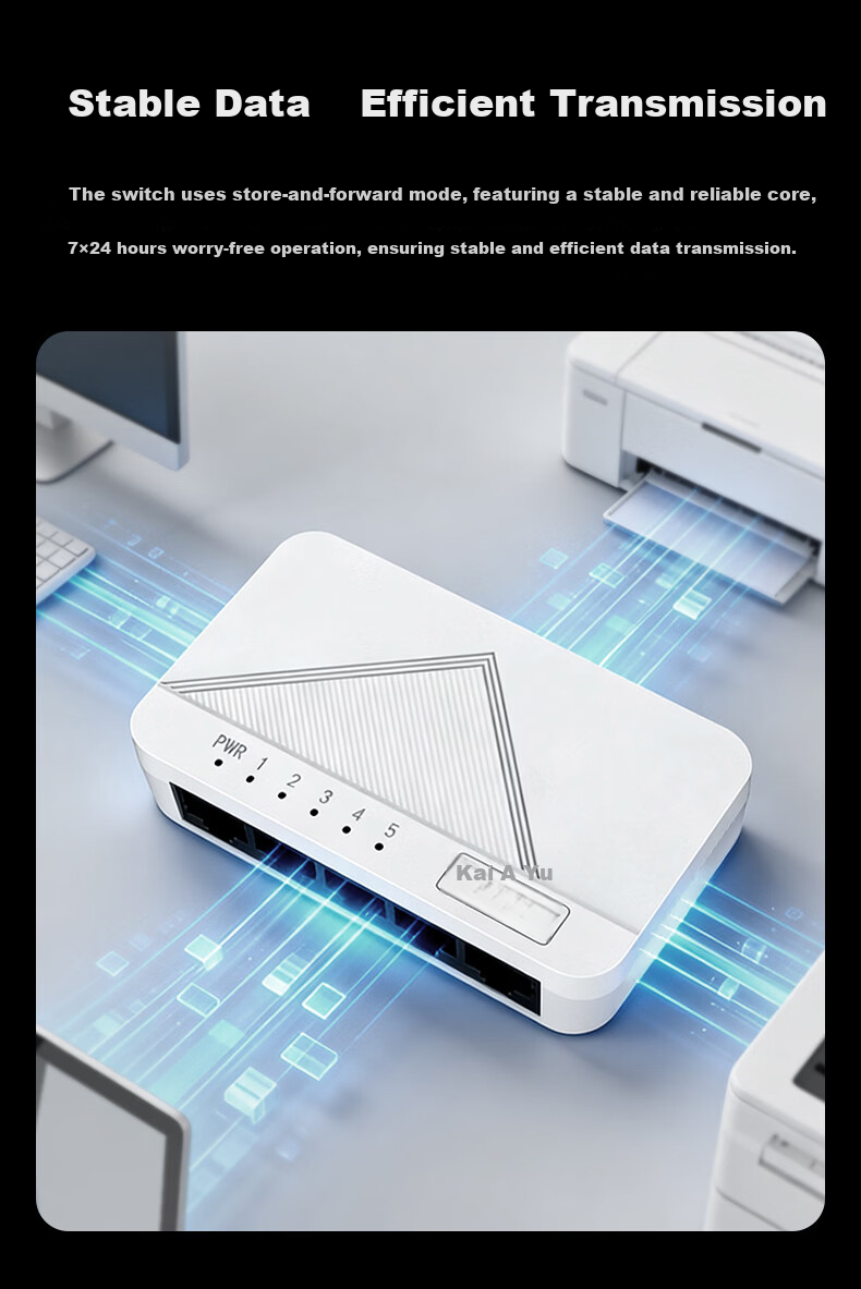 UNV Technology 5-Port 100Mbps Industrial Enterprise Ethernet Switch LSW-1105 5