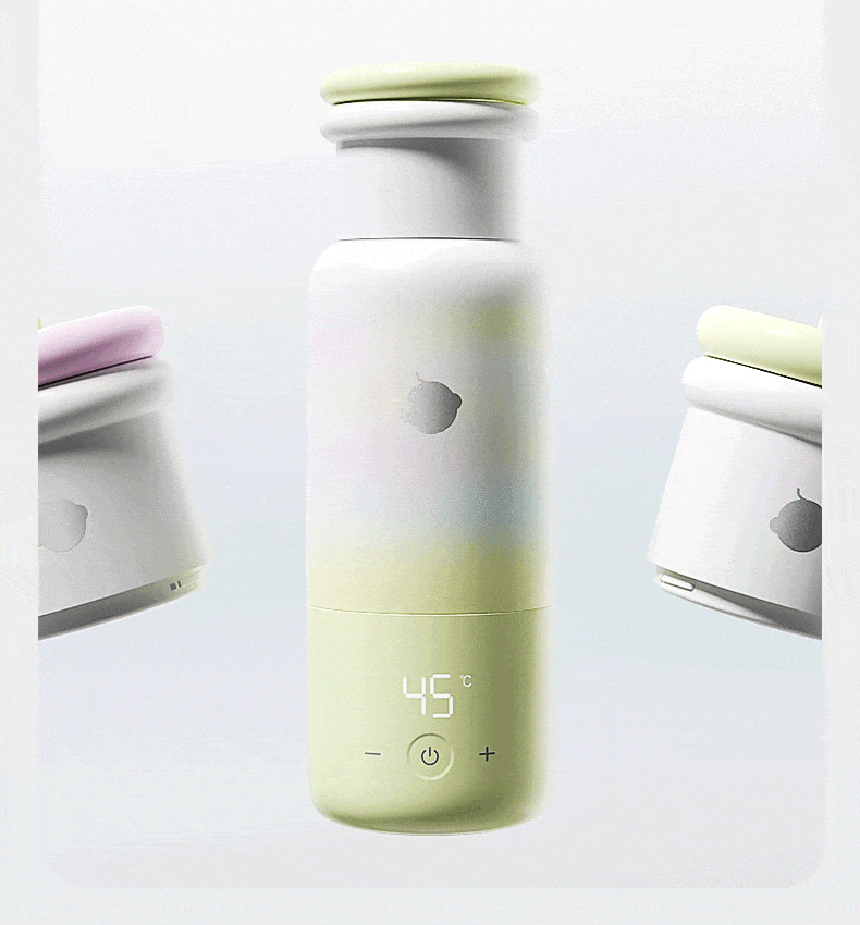 Babycare Portable Baby Food Cup Temperature-Controlled Food Cup Travel Milk Bottle Replacement Only Food Cup Soft Mist Pink 6