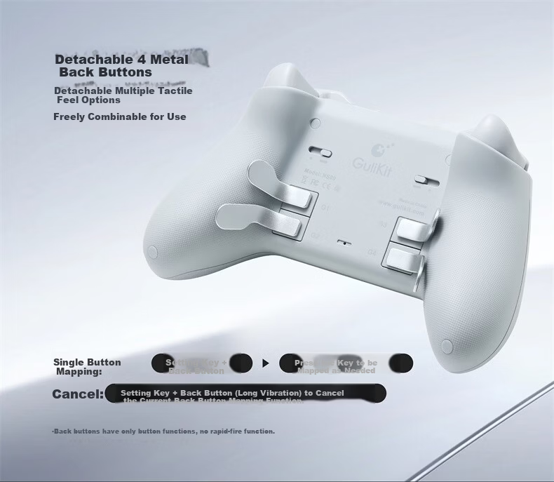 GuliKit TT Max Wireless Gaming Controller for Switch 2 Bluetooth One-Key Wake Adjustable Force Symmetric TMR Joystick PS5 Android Xbox PC Steam 15