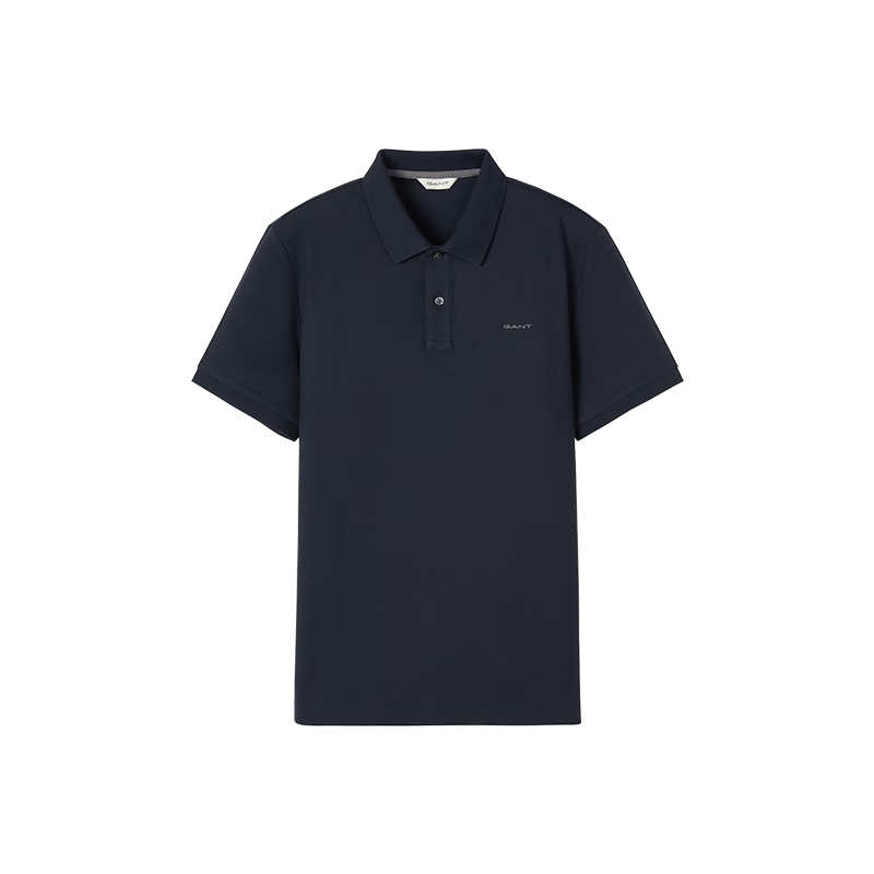 GANT Intelligent Polo 100% Cotton Summer Men's Skin-friendly Antibacterial Short Sleeve T-shirt Mist Blue Gray 2XL