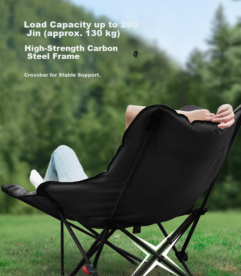 Gosoo Folding Recliner Chair Nap Chair Outdoor Folding Chair Padded Camping Chair Office Rest Chair Folding Bed 7