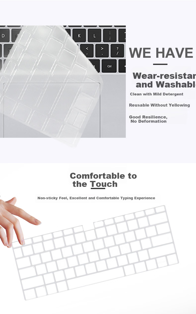 Aigo Keyboard Film for ASUS Adolbook 14EQ/14s 20/21 Model Ultra-Thin High Transparency TPU Invisible Keyboard Protector Dustproof Waterproof 3