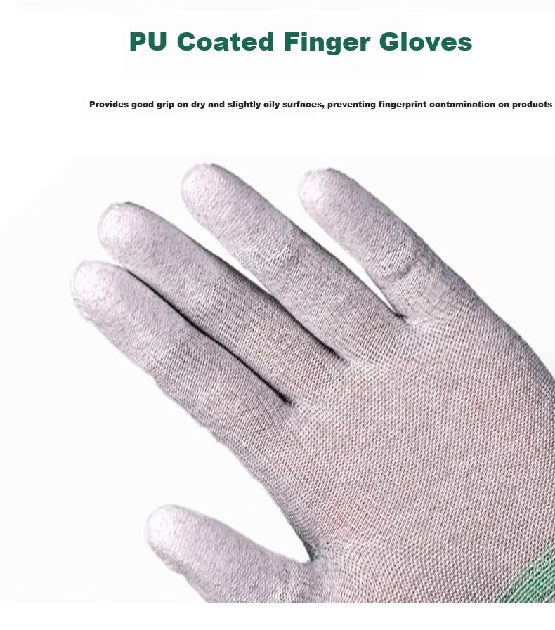 SATA 525111 Work Safety Anti-Wear Non-Slip Workshop Factory PU Coated Anti-Static Work Gloves Size 8, 12 Pairs/Pack 2