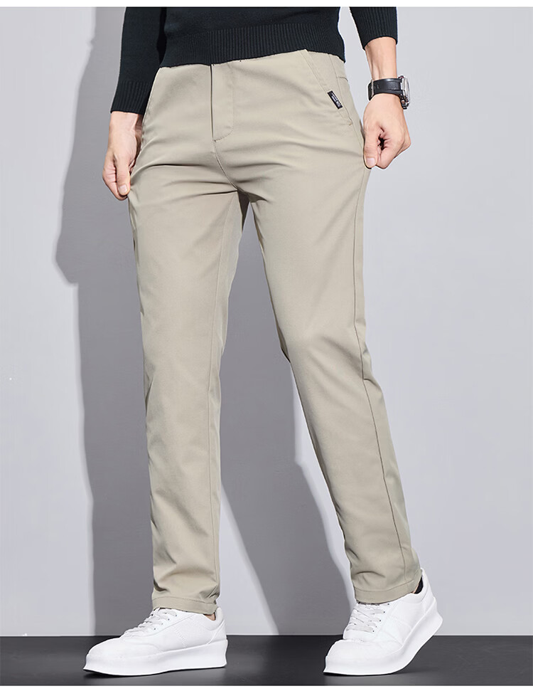 RED DRAGONFLY Men's Casual Business Commuter Loose Straight-Leg Trendy Thick Plus Size Black Pants 34 9