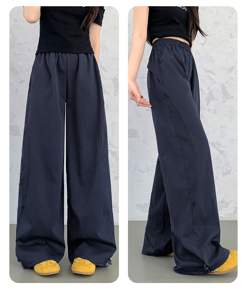 LangSha Quick-Dry Cargo Pants for Women, Spring And Summer Lightweight Style, 2026 Latest Straight-Leg Casual Versatile Wide-Leg Two-Way Tactical Sports Pants 21
