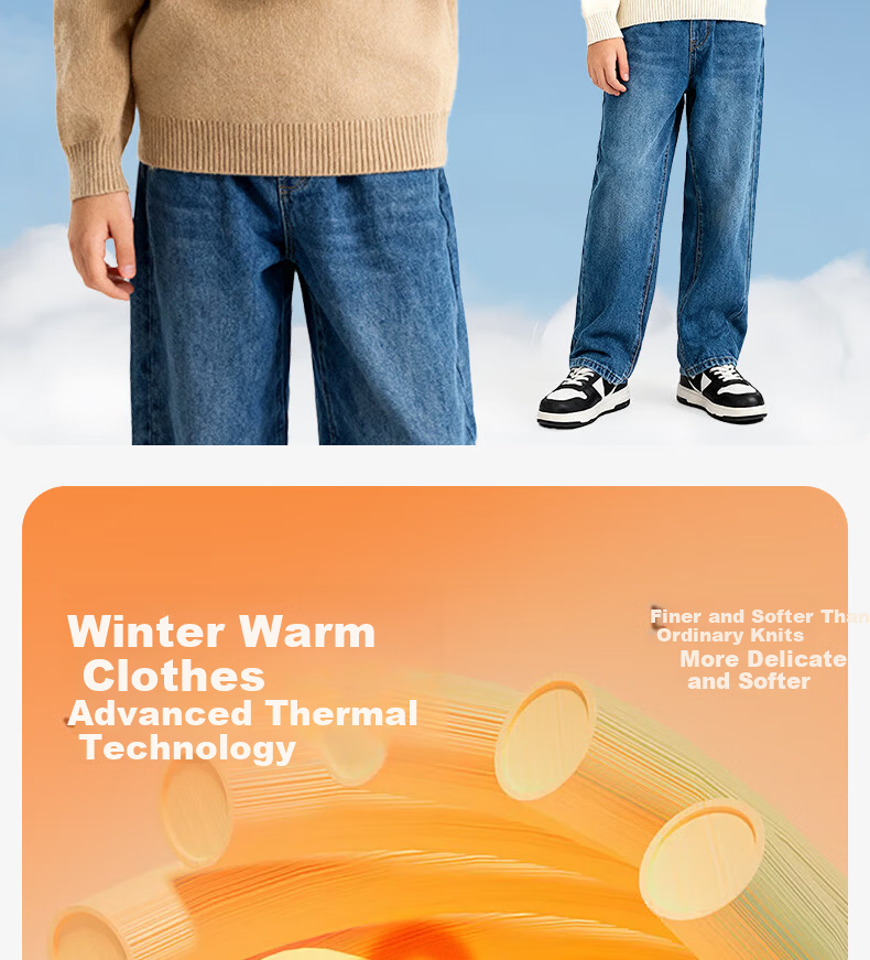 Baleno Boys' Sweater, Winter 2025 Style, Children's Fleece-Lined Warm Semi-Turtleneck Knit Sweater, Big Kids Winter Inner Layer Sweater 2