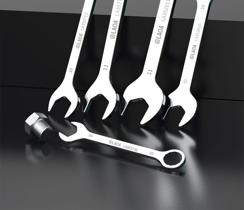 LAOA Ultra-Thin Mini Dual-Purpose Wrench Set, Stainless Steel Plum Blossom Wrench 4-11mm LA352802 2