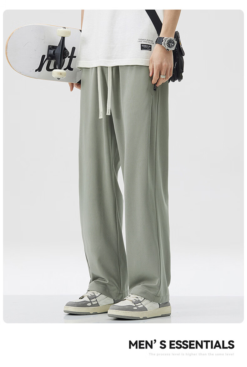 Mark Fairwhale Men's Casual Pants Summer Loose Fit Versatile Outdoor Sports Stretch Straight-Leg Pants Beige XL 11