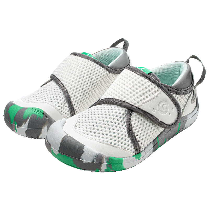 Ginoble 2026 Summer Toddler Kindergarten Shoes Super Protective Walking Shoes GY1888 White_Grey