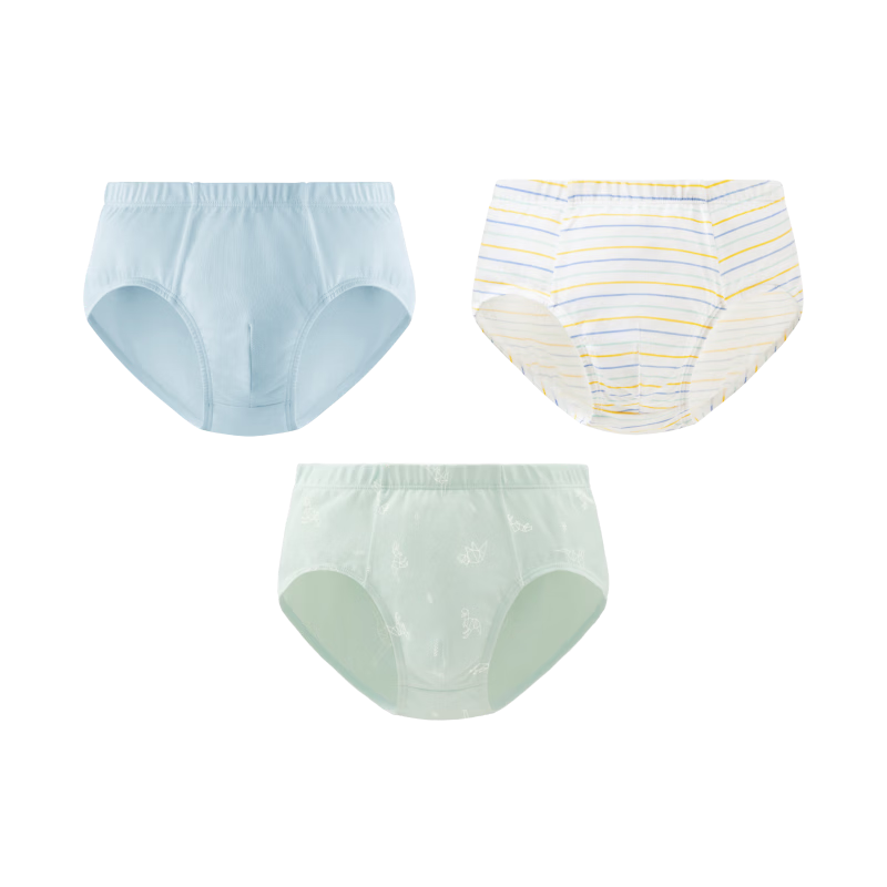 Bananain Children's Underwear, Class A Cotton, 10A Antibacterial, Boys' Boxer Briefs, Ages 3-6 Youth, 3 Pieces