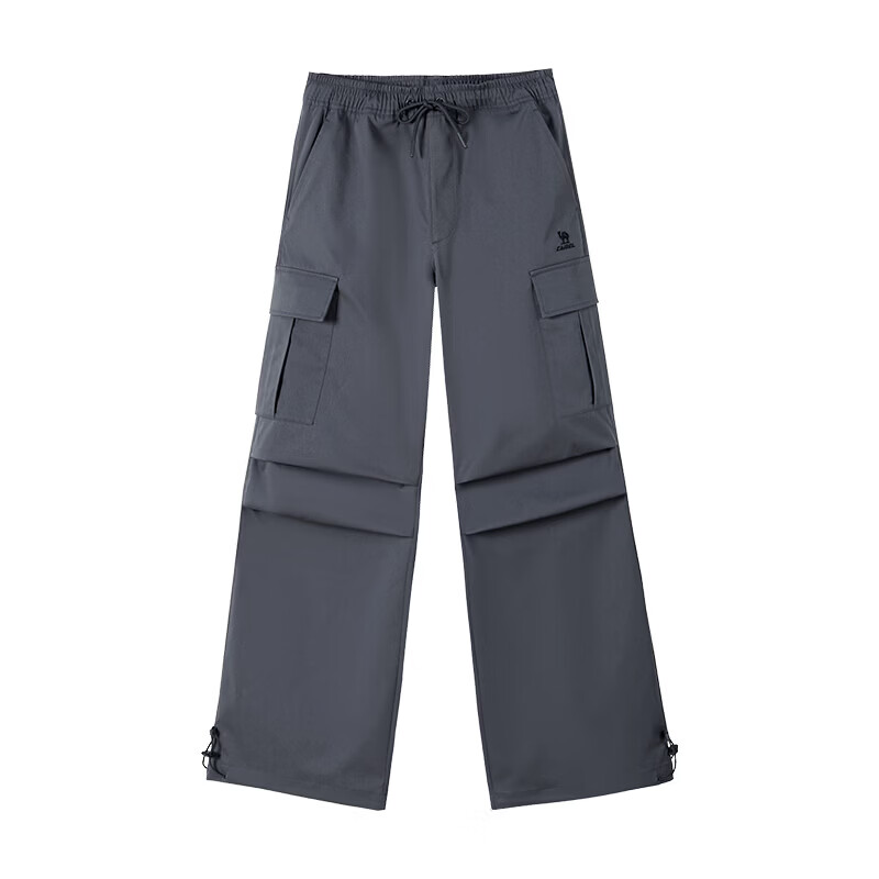 CAMEL Women's Straight-Leg Woven Workwear Waterproof Paratrooper Pants C24CA6L6619A Wushan Gray M
