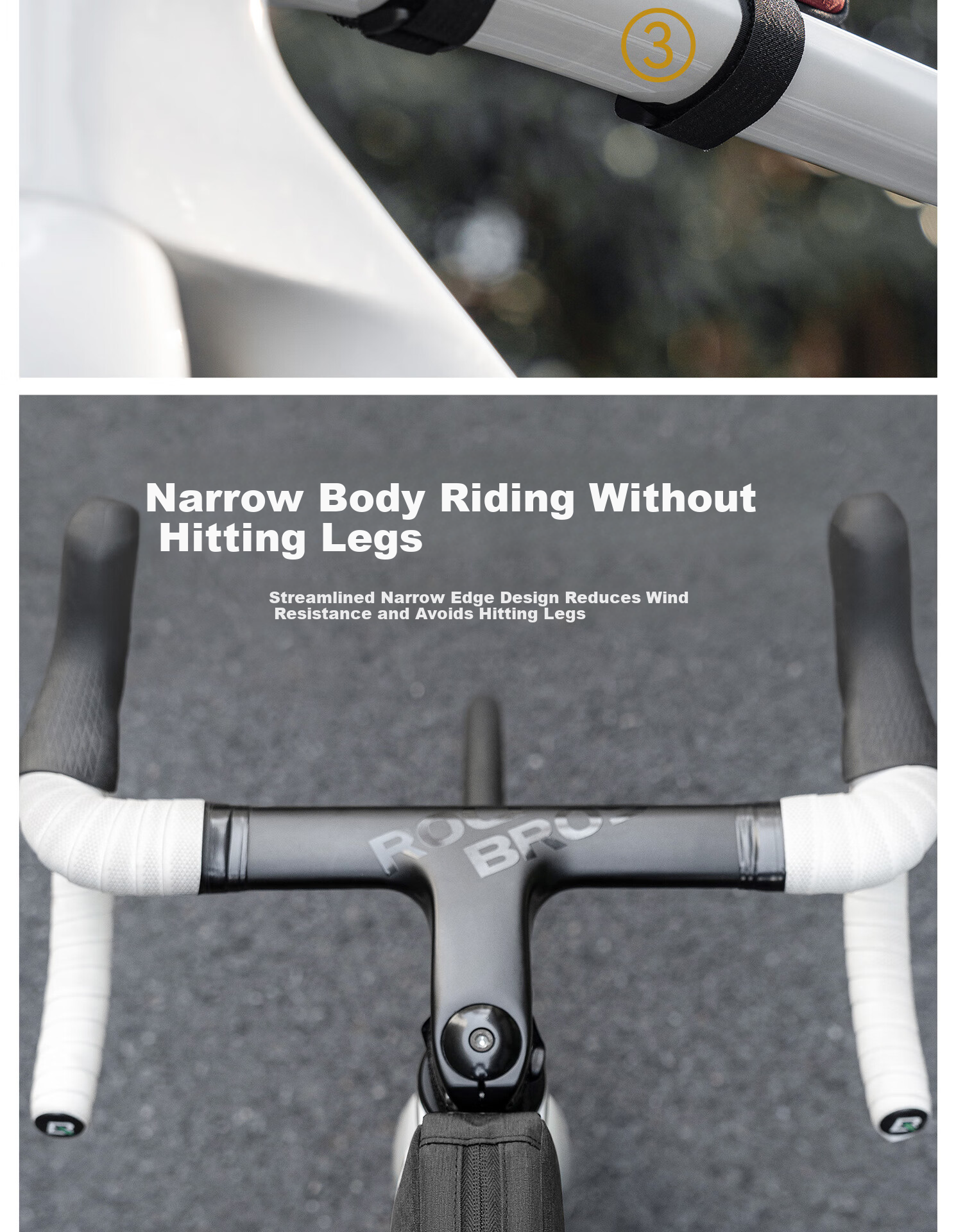 ROCKBROS Bicycle Front Frame Bag Top Tube Bag Crossbar Bag Phone Bag Mountain Road Bike Head Tube Bag Black 4