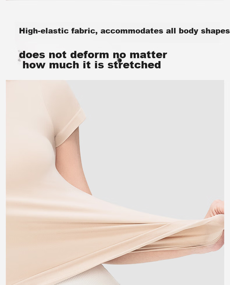 Curvilism Women's Short Sleeve T-Shirt Slim Fit Shaping New Stylish Slimming Inner Top White Size S 13