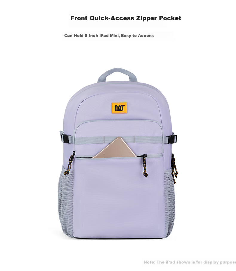 CAT Backpack Simple School Bag Laptop Bag 15/16 Inch Large Capacity Travel Bag 84982 Gray 5