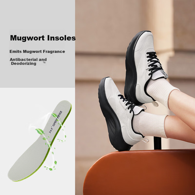 361° Women's Sports Shoes Spring Summer New Tofu Shoes Thick Sole Comfortable Commuting Casual Dad Sneakers 682616702-2