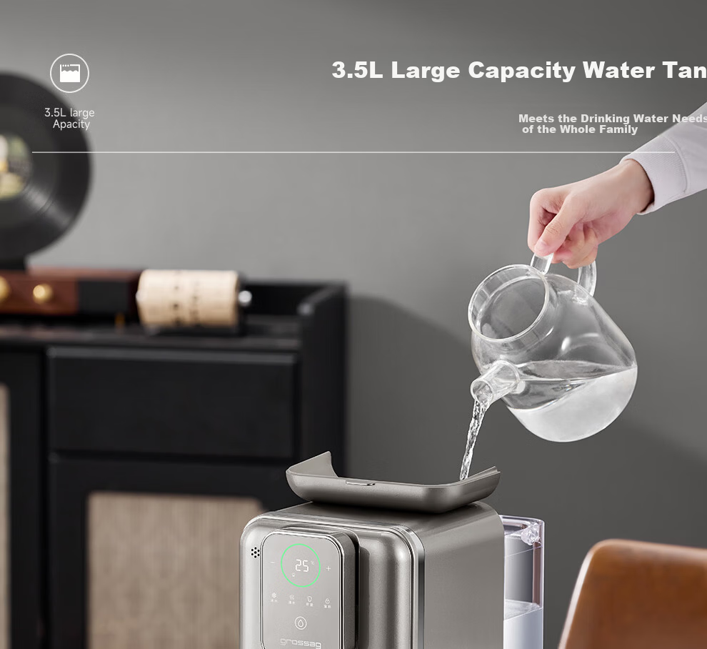 Grossag Instant Hot Water Dispenser Home Desktop Instant Heating and Rapid Cooling Water Dispenser Small Office Desktop Water Cooler Living Room Voice Control Adjustable Faucet Water Dispenser 7