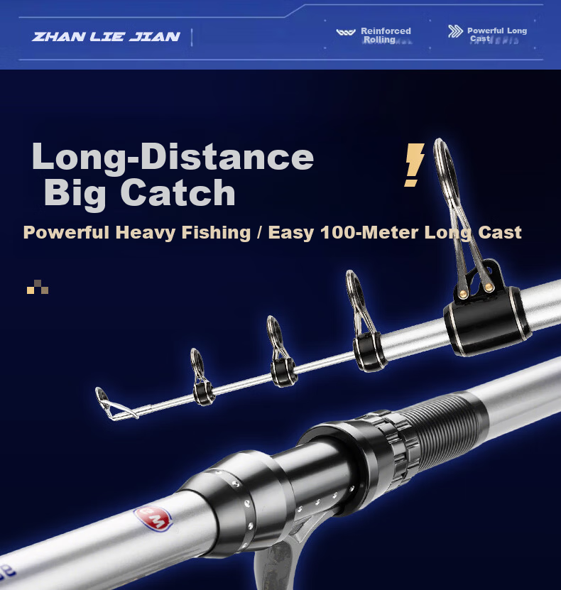 GW 3.9m Battleship Long Casting Rod Sea Fishing Rod Super Hard Big Fish Fishing Rod for Silver Carp Giant Casting Rod Fishing Gear 1