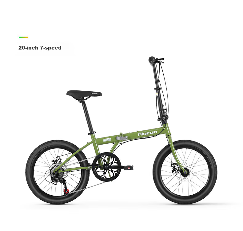 Flying Pigeon Folding Bicycle 20 Inch Unisex Adult Student Youth Casual Commuter City Bike Green 18