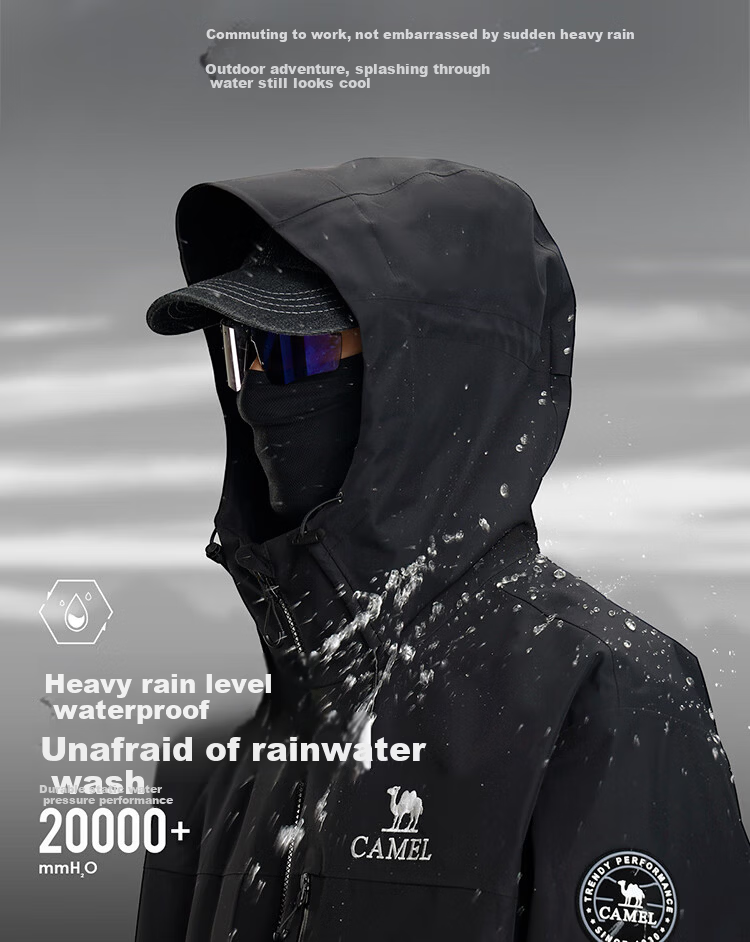 CAMEL King Armor Z Series Wang Junkai Same Style Three-in-One 3-in-1 Waterproof Windproof Outdoor Mountaineering Jacket Autumn Winter 2025 5